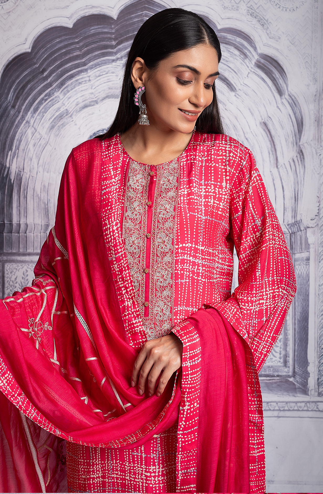 Pink Festive Special Muslin Digital Printed Salwar Suit with Trendy Dupatta - R157-SPR1978A