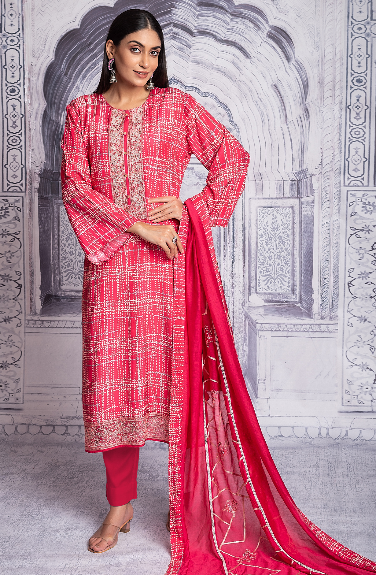 Pink Festive Special Muslin Digital Printed Salwar Suit with Trendy Dupatta - R157-SPR1978A