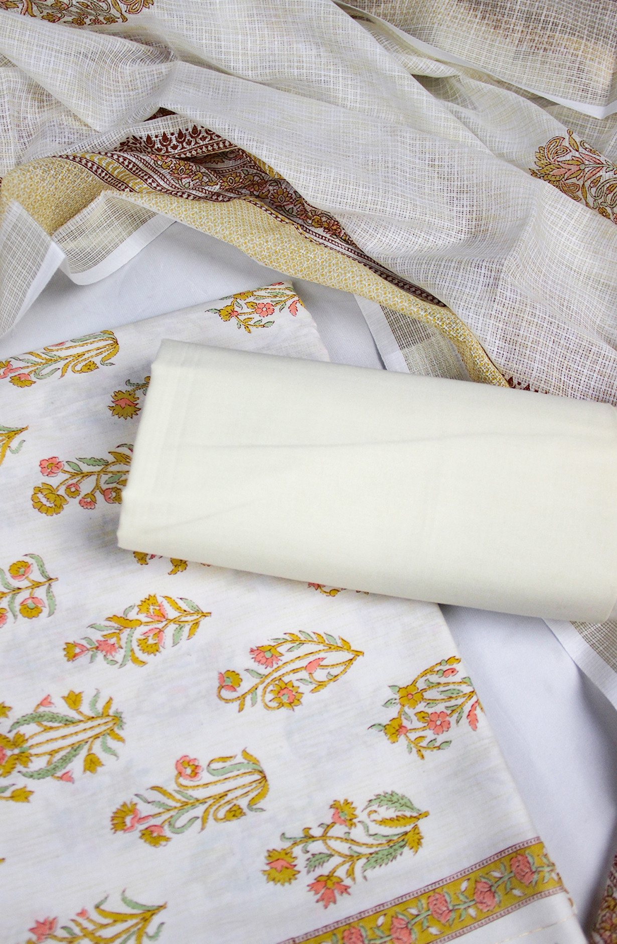 Yellow Cotton Digital Printed Suit Set with Dupatta - 871-ANO1211-2D