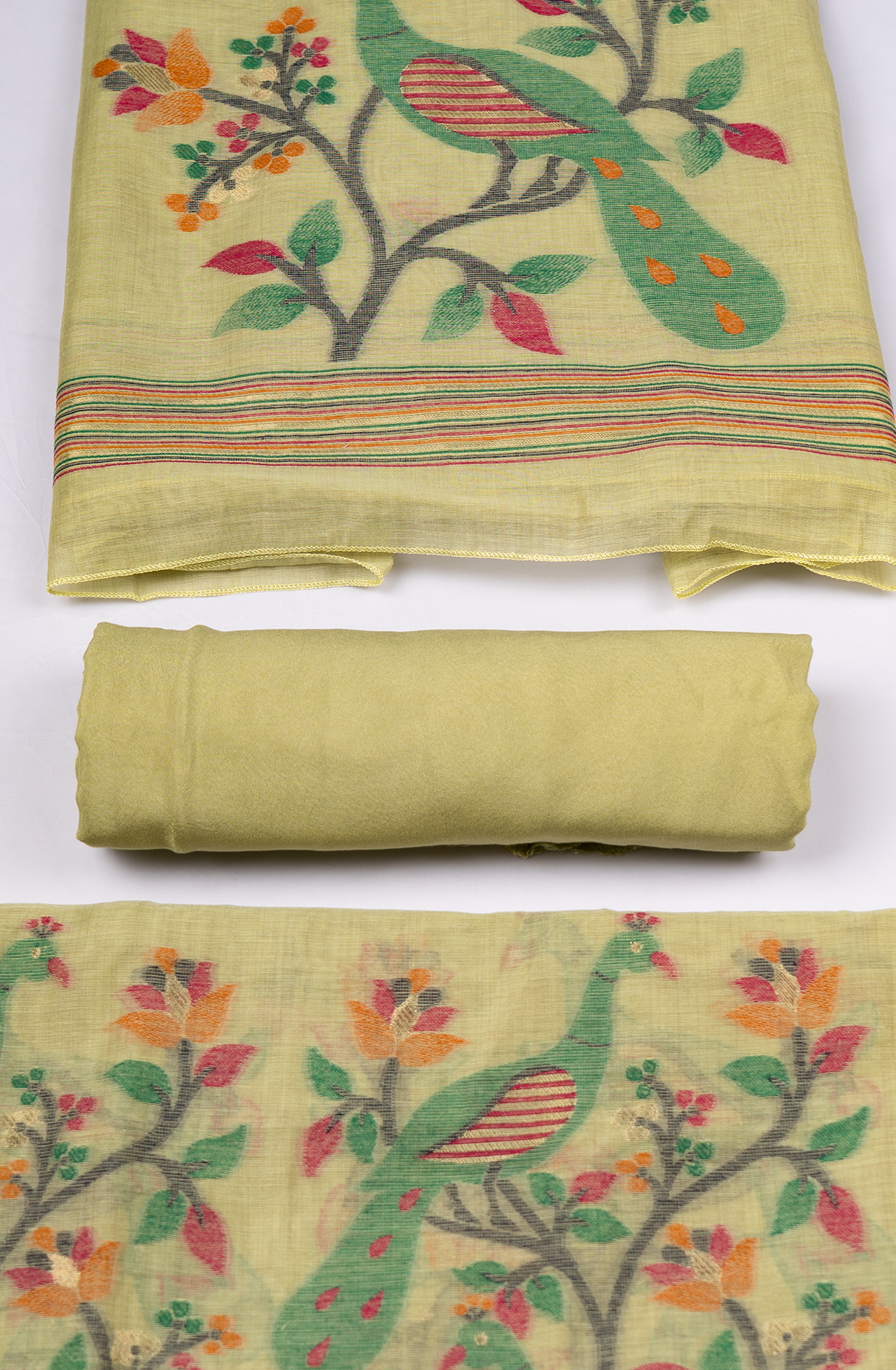 Pista Chanderi Suit Set with Beautiful Dupatta - 811-LVCT8494D