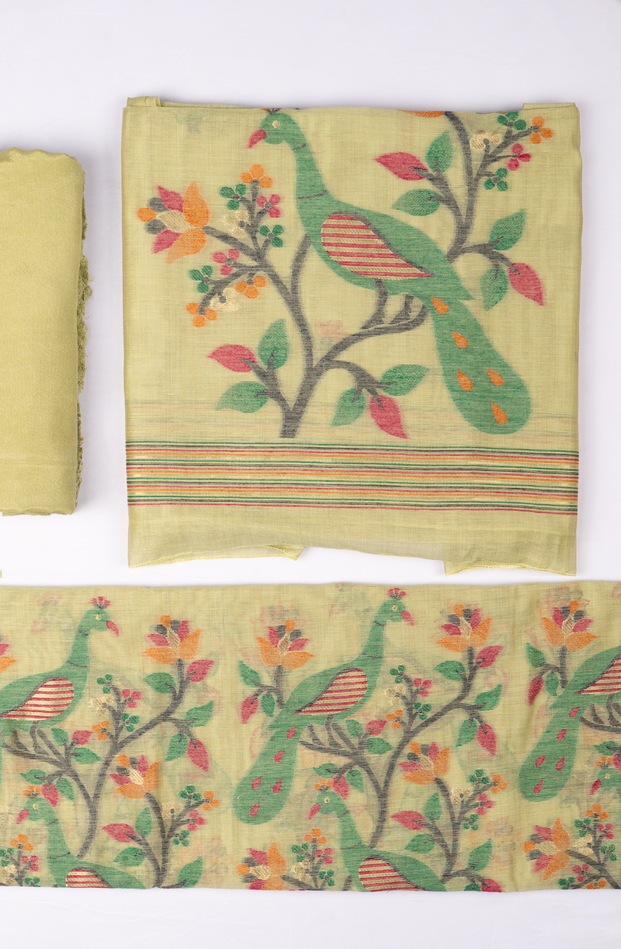 Pista Chanderi Suit Set with Beautiful Dupatta - 811-LVCT8494D