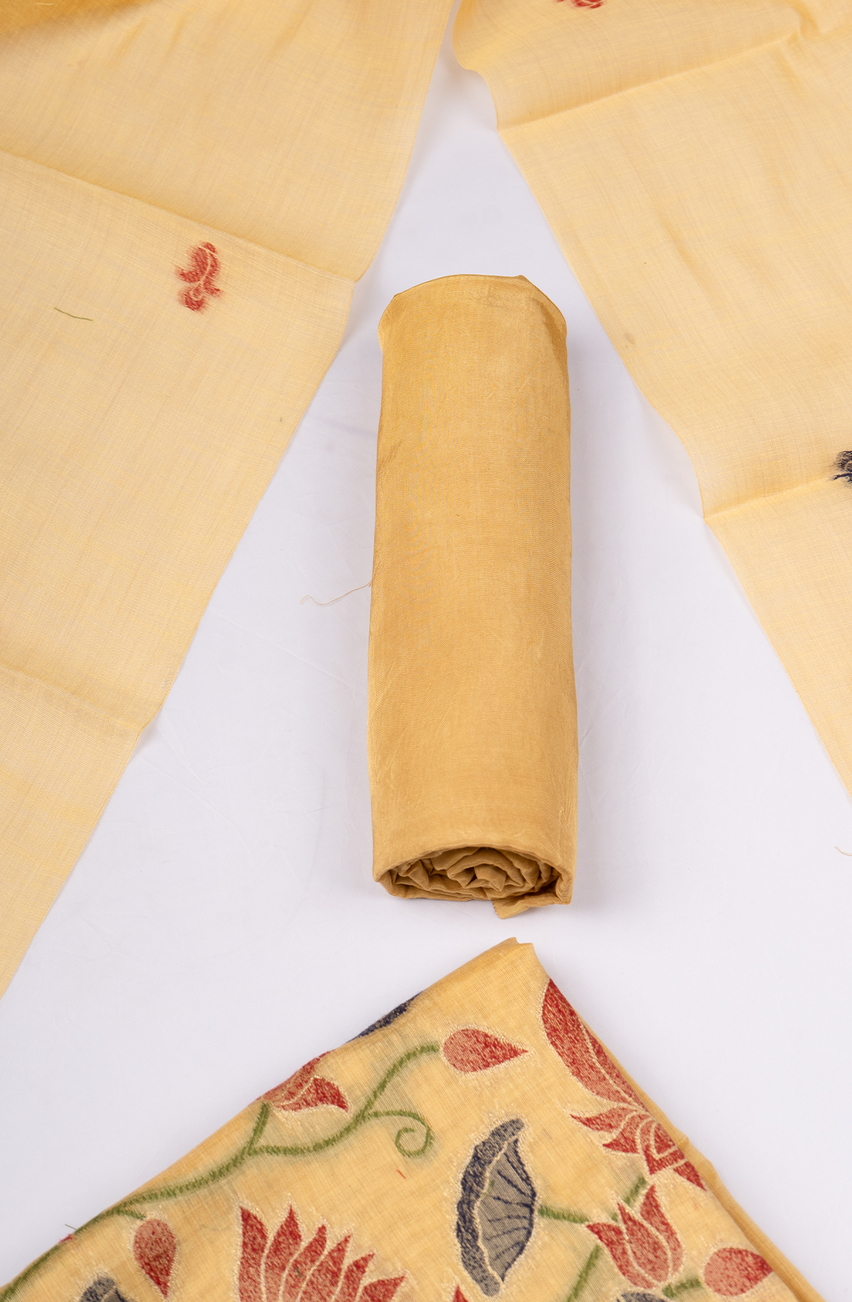 Yellow Chanderi Suit set with Beautiful Dupatta - 811-LVCT8319A