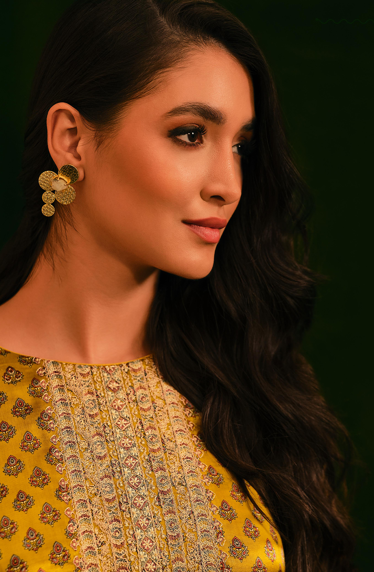 Modal Satin Printed and Embroidery Suit-Set - ELEEL02