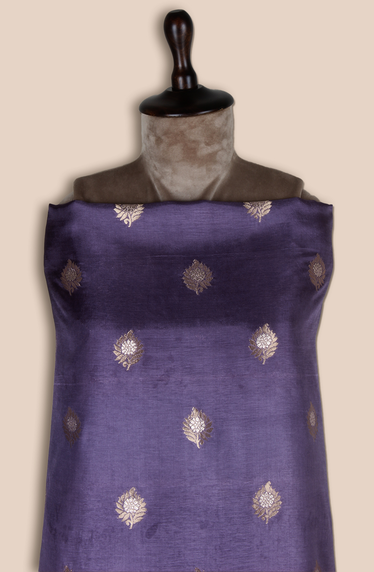 Purple Modal Silk Unstitched Salwar Suit - EMP1204B