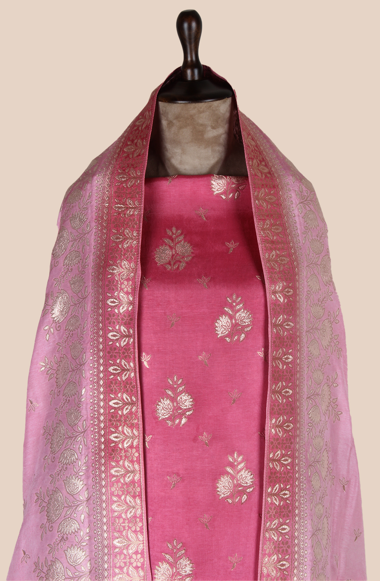 Pink Modal Silk Unstitched Salwar Suit - EMP287021F