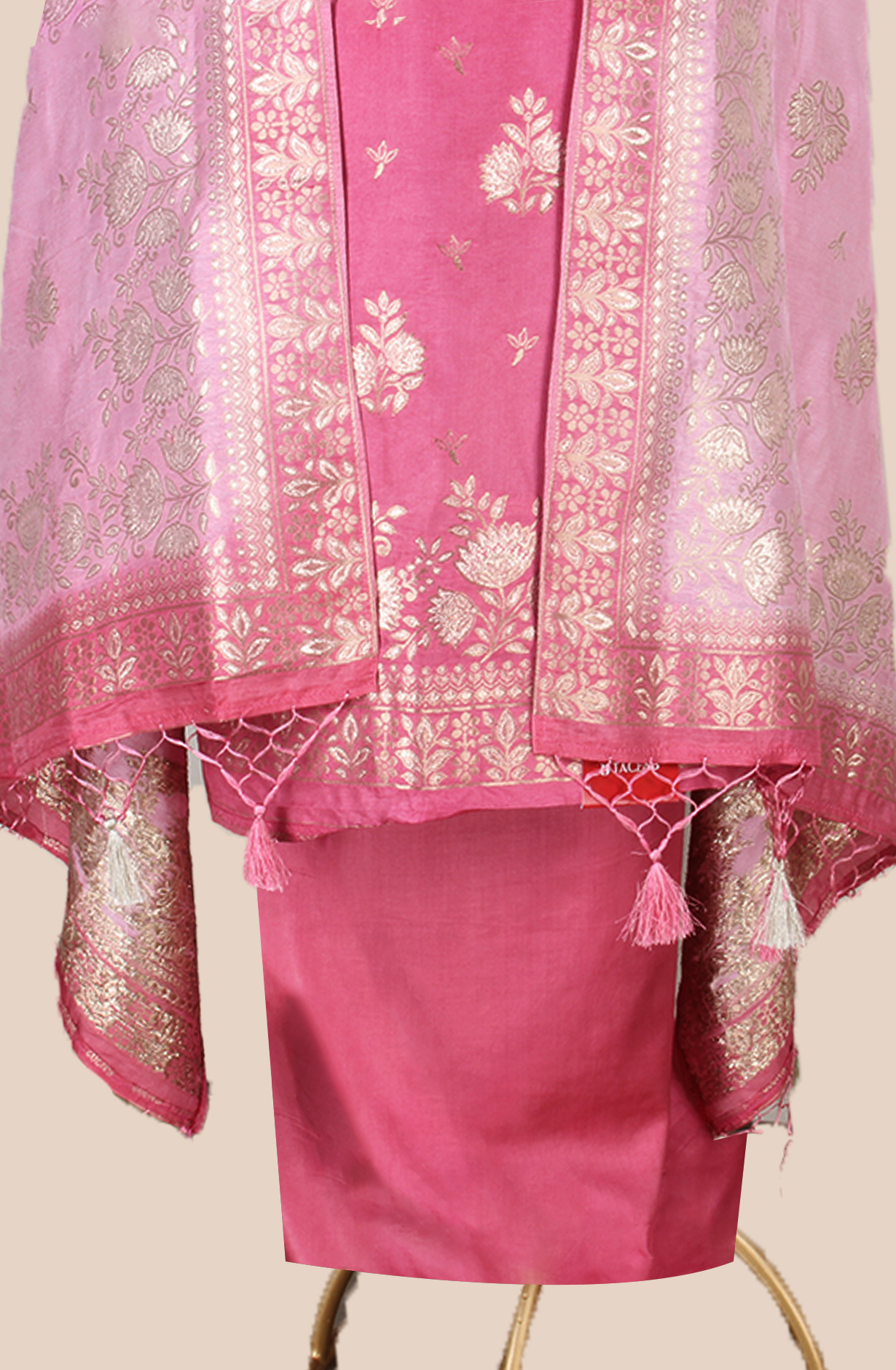 Pink Modal Silk Unstitched Salwar Suit - EMP287021F