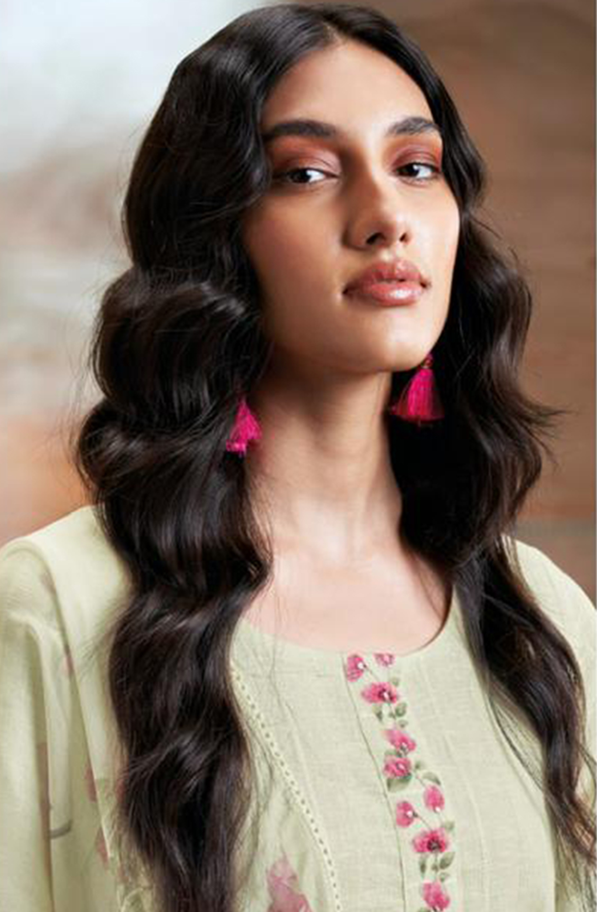 Printed Cotton Suit Set with Chiffon Dupatta - ESHS2743C