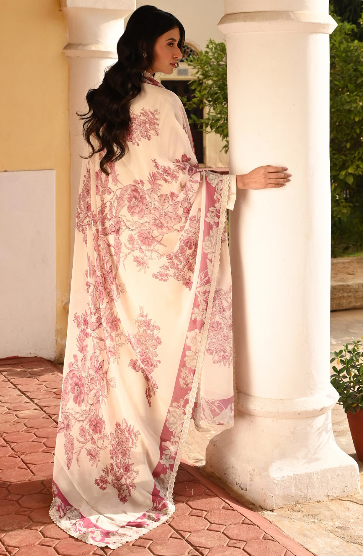 Pure Muslin Salwaar Kameez with Organza Dupatta - FAN2203A
