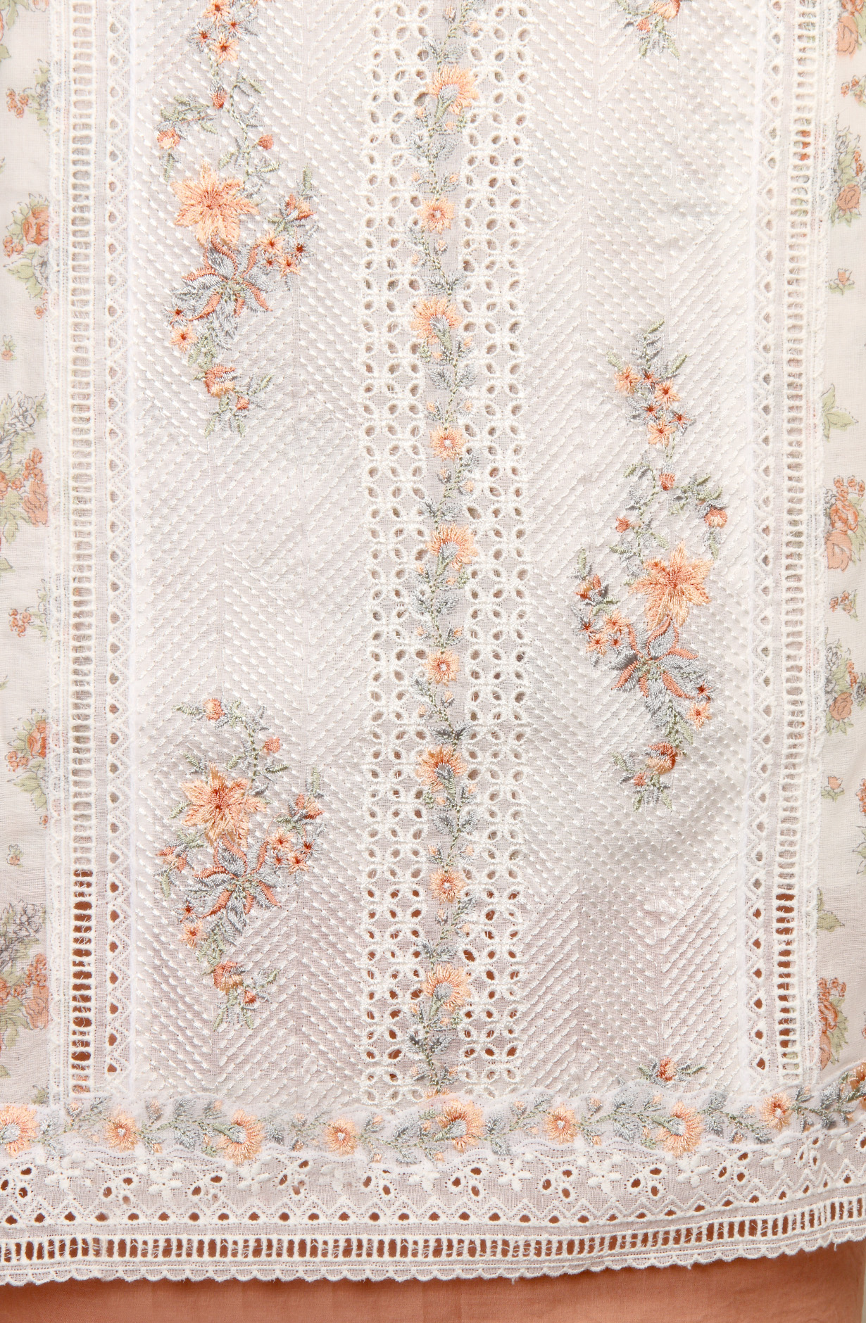 Multi-coloured Pure Cotton Digital Printed Salwar Kameez with Chiffon Dupatta - GARNPJ3030B