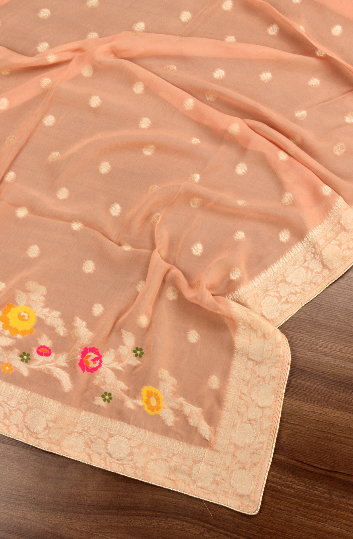 Peach Designer Georgette Festive Wear Suit with Dupatta - GM326-8NM