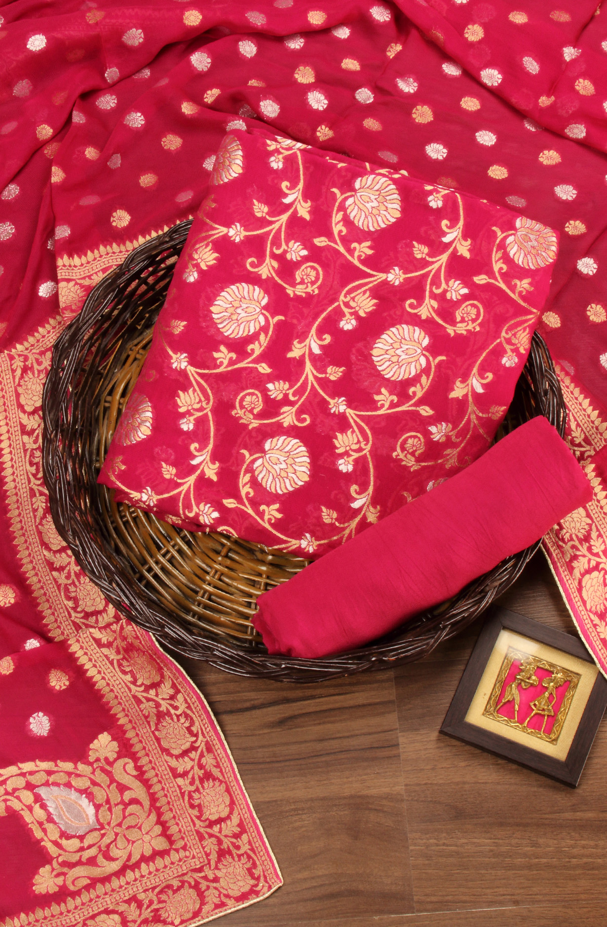 Magenta Designer Georgette Festive Wear Suit with Dupatta - GM7509-195M