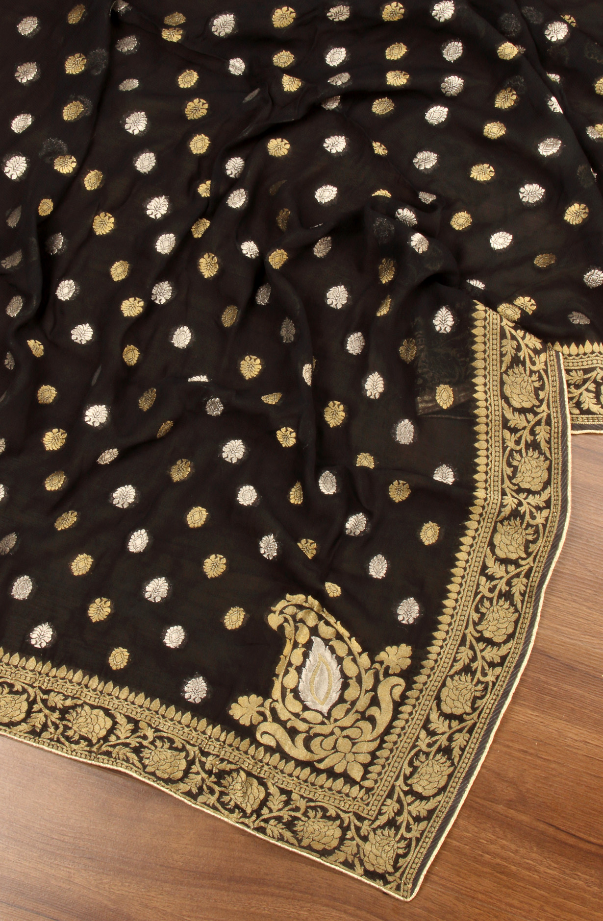 Black Designer Georgette Festive Wear Suit with Dupatta - GM7509-BLACK