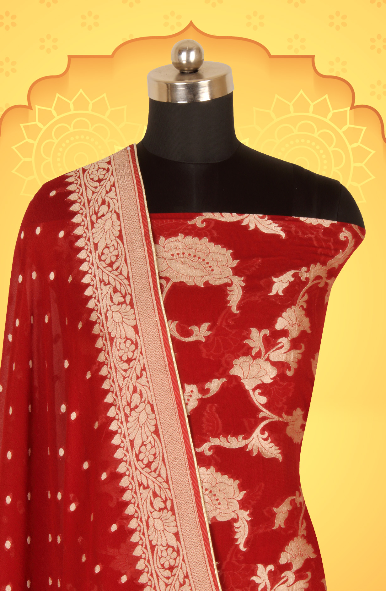 Maroon Georgette Festive Wear Unstitched Salwar Kameez - GP7451-5Y