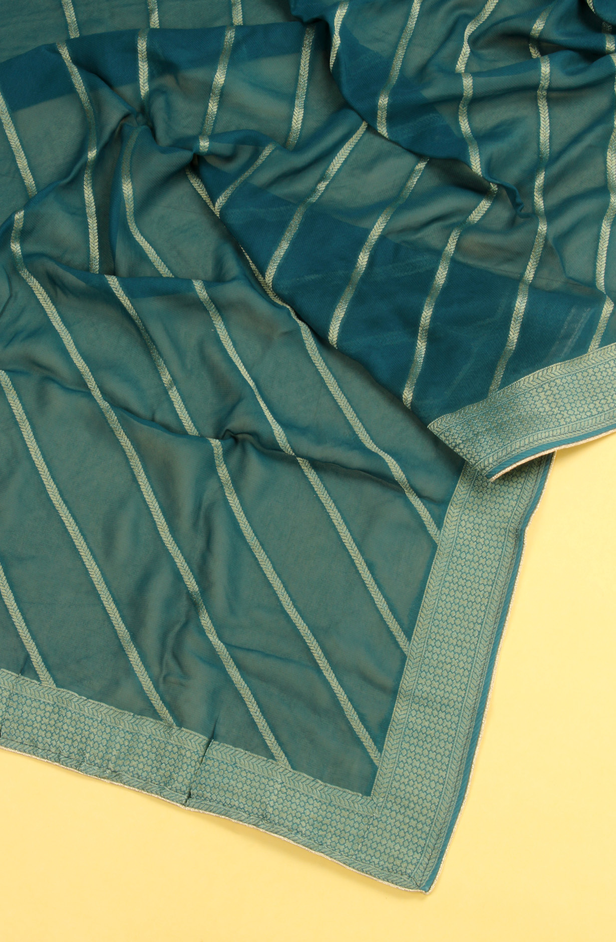 Peacock Color Banarasi Silk Festivewear Salwar Kameez with Dupatta - GP7458-2341A