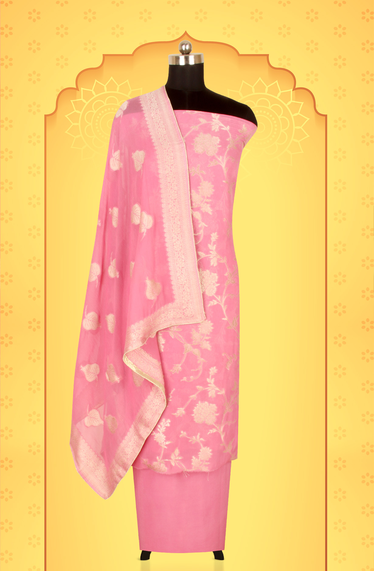 Pink Designer Georgette Festive Wear Salwar Suit with Dupatta - GP7464-1192