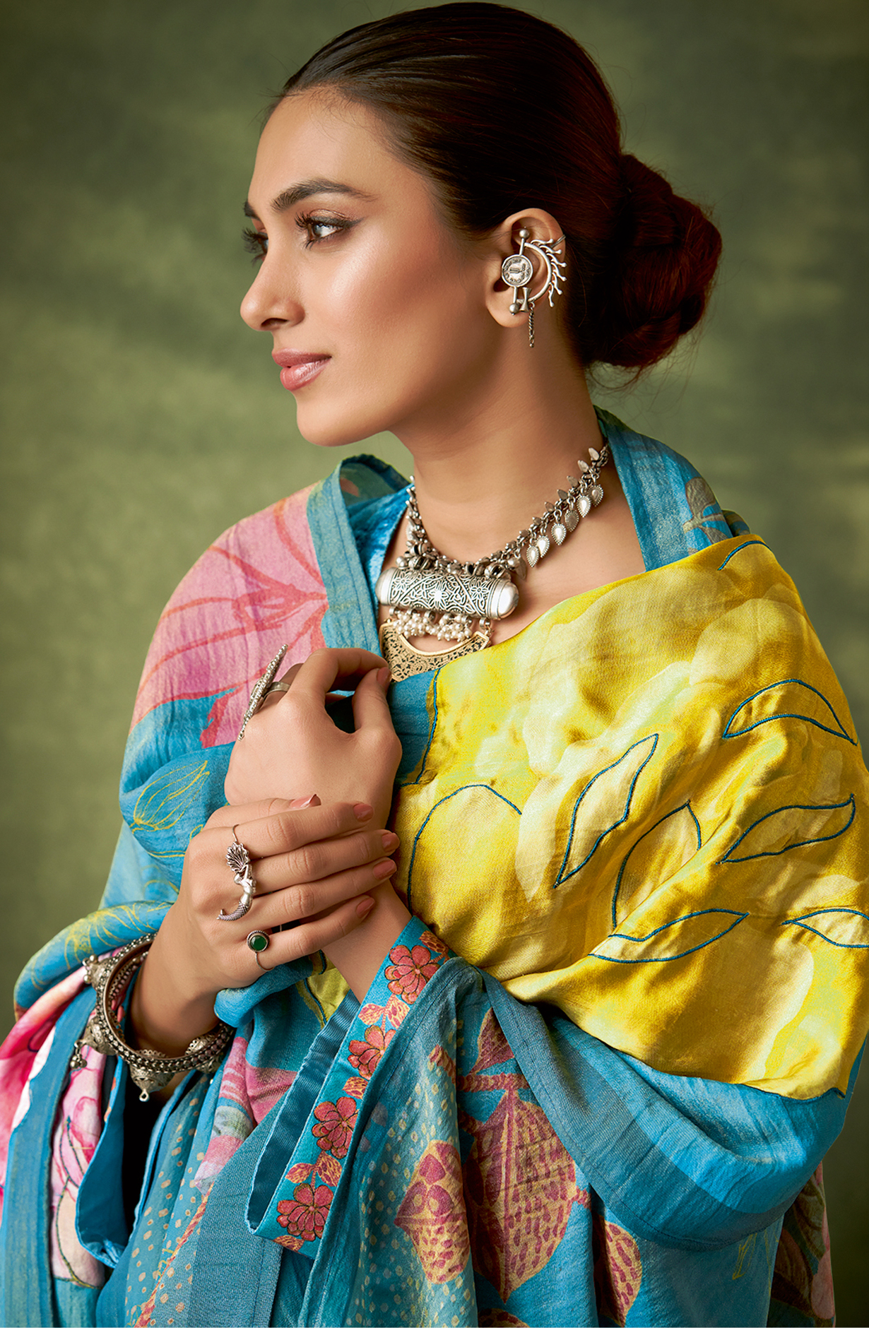 Firozi Designer Velvet Salwar Kameez with Embellished Work - GUL320