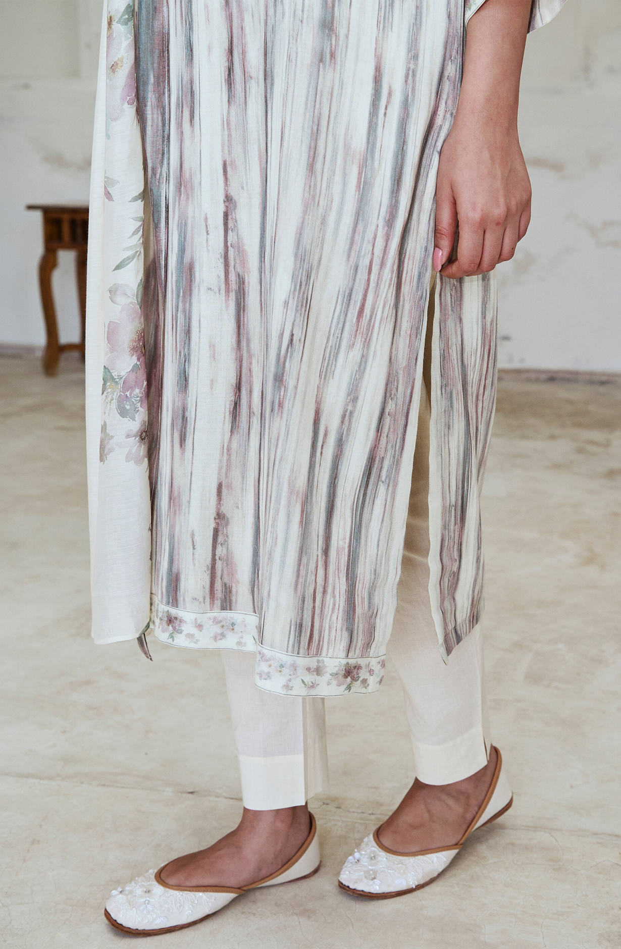 Cotton Suit set with Muslin Dupatta - IRAW2206A