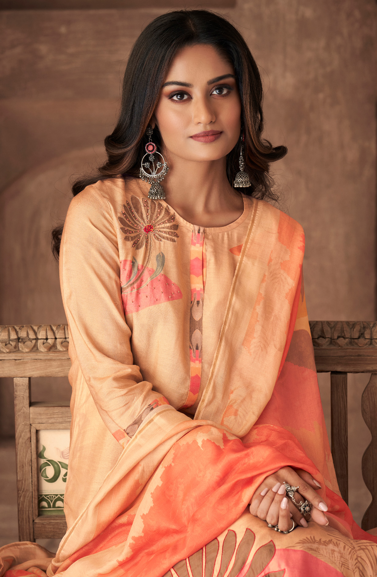 Fawn Cotton Digital Printed Unstitched Salwar Kameez - ITR518