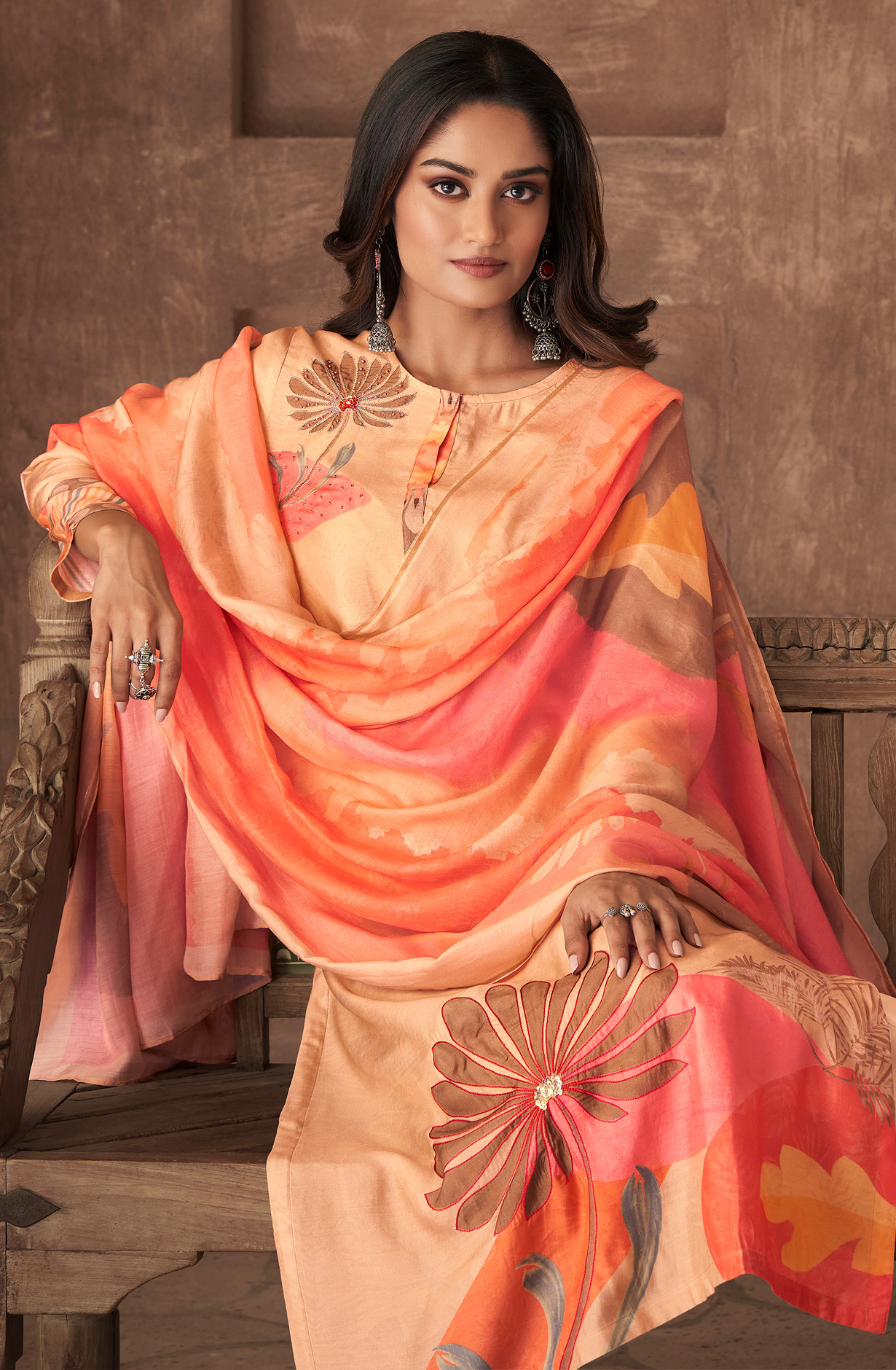 Fawn Cotton Digital Printed Unstitched Salwar Kameez - ITR518