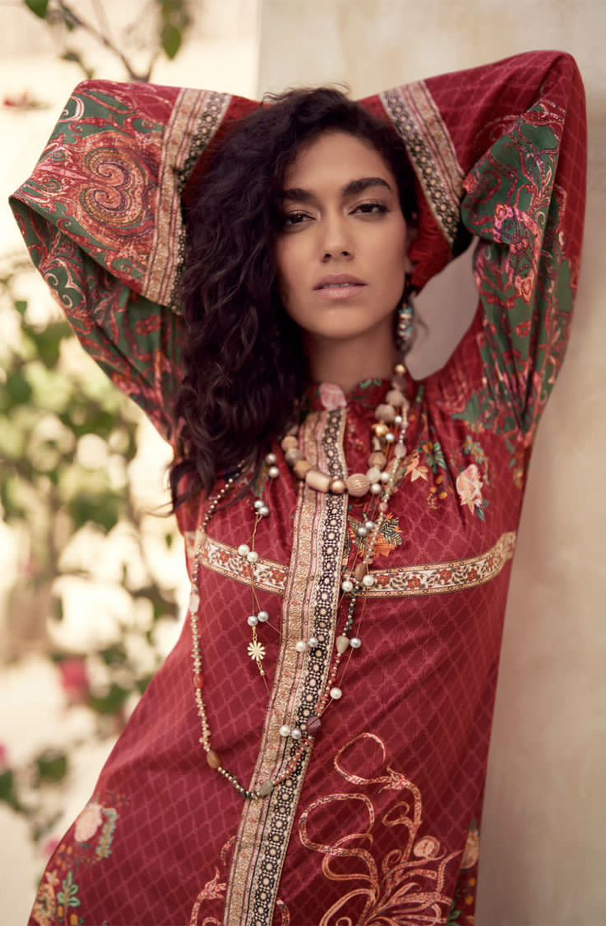 Maroon Beautiful Velvet Unstitched Printed Salwar Kameez - IZH42004