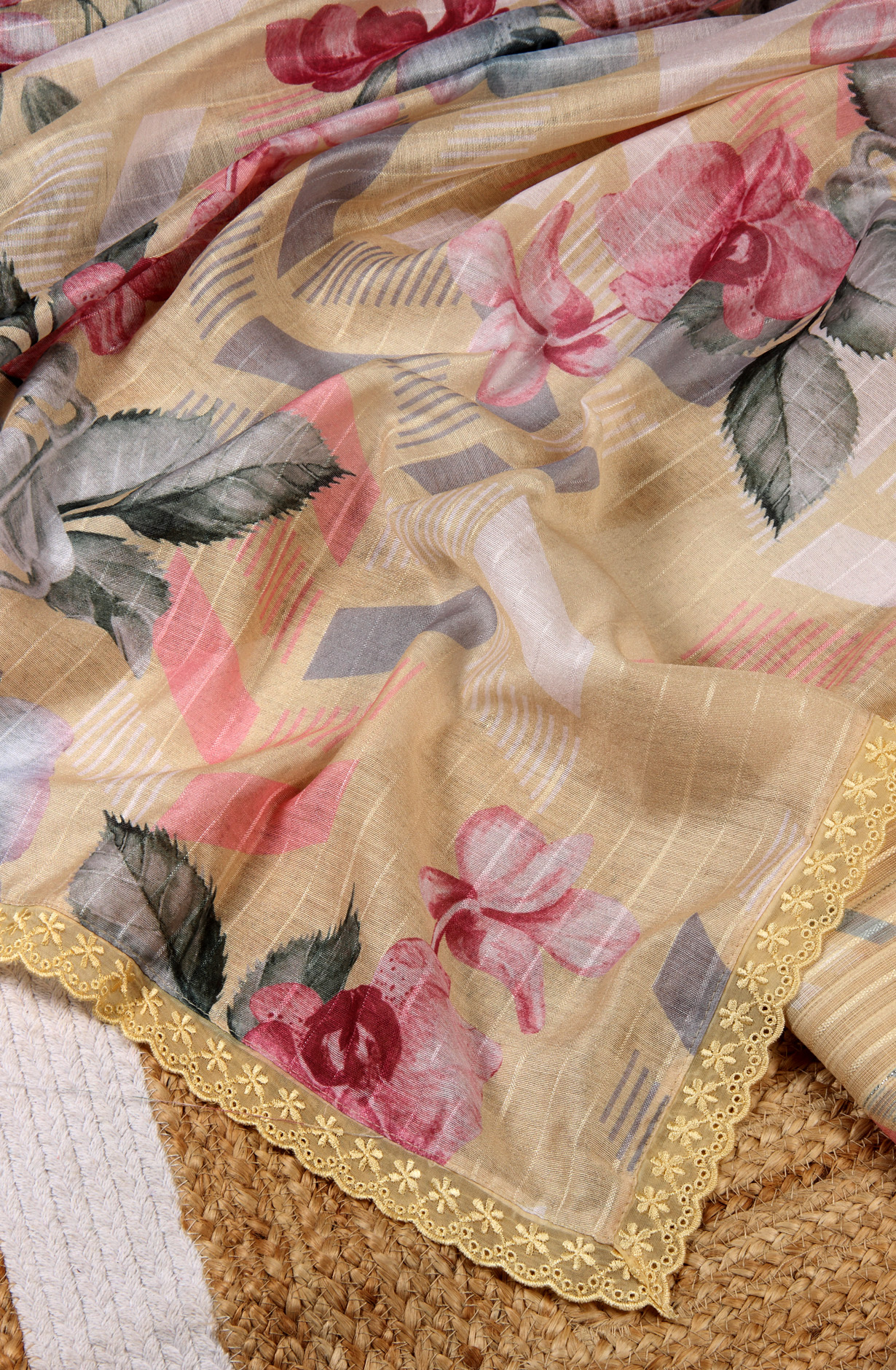 Mustard Linen Exclusive Digital Print Suit-sets with Dupatta - JOA1866B