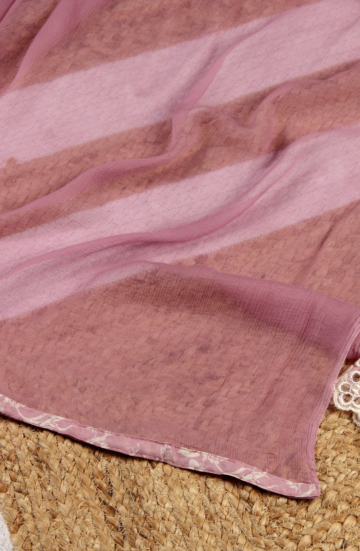 Purple Cotton Printed Suit with Chiffon Dupatta - JORPIM27D