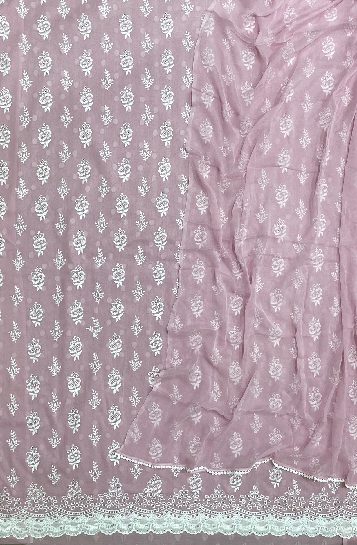 Pink Cotton Suit with Beautiful Dupatta- KAR14429A