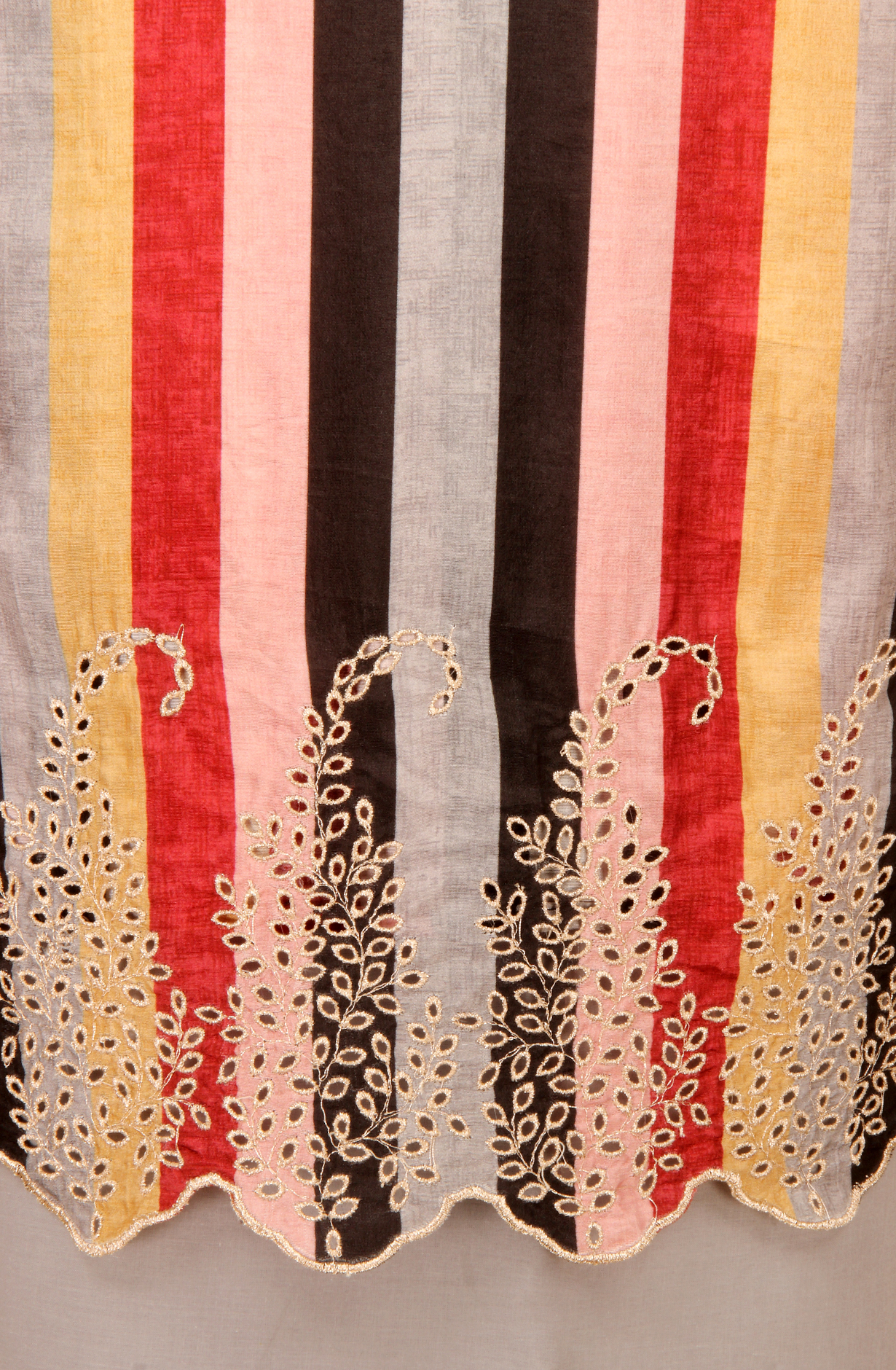 Multi-coloured Cotton Silk Unstitched Salwar Kameez with Chiffon Dupatta - KAR1621B