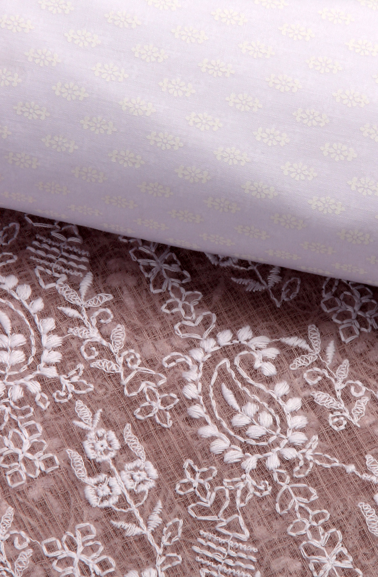 Mauve Kota Chikankari Embroidered Suit with Chiffon Dupatta - KRINS14101A