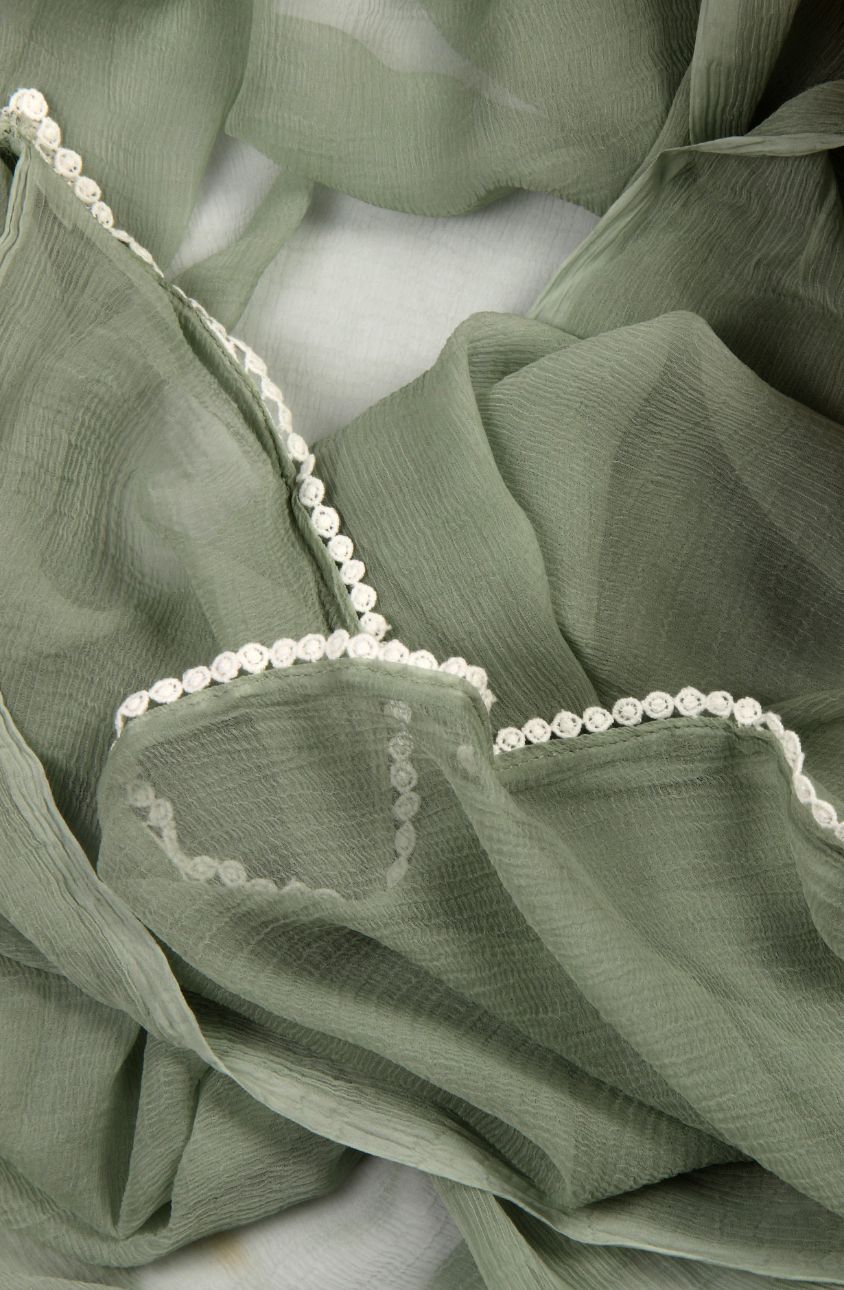 Green Kota Chikankari Embroidered Suit with Chiffon Dupatta - KRINS14101C