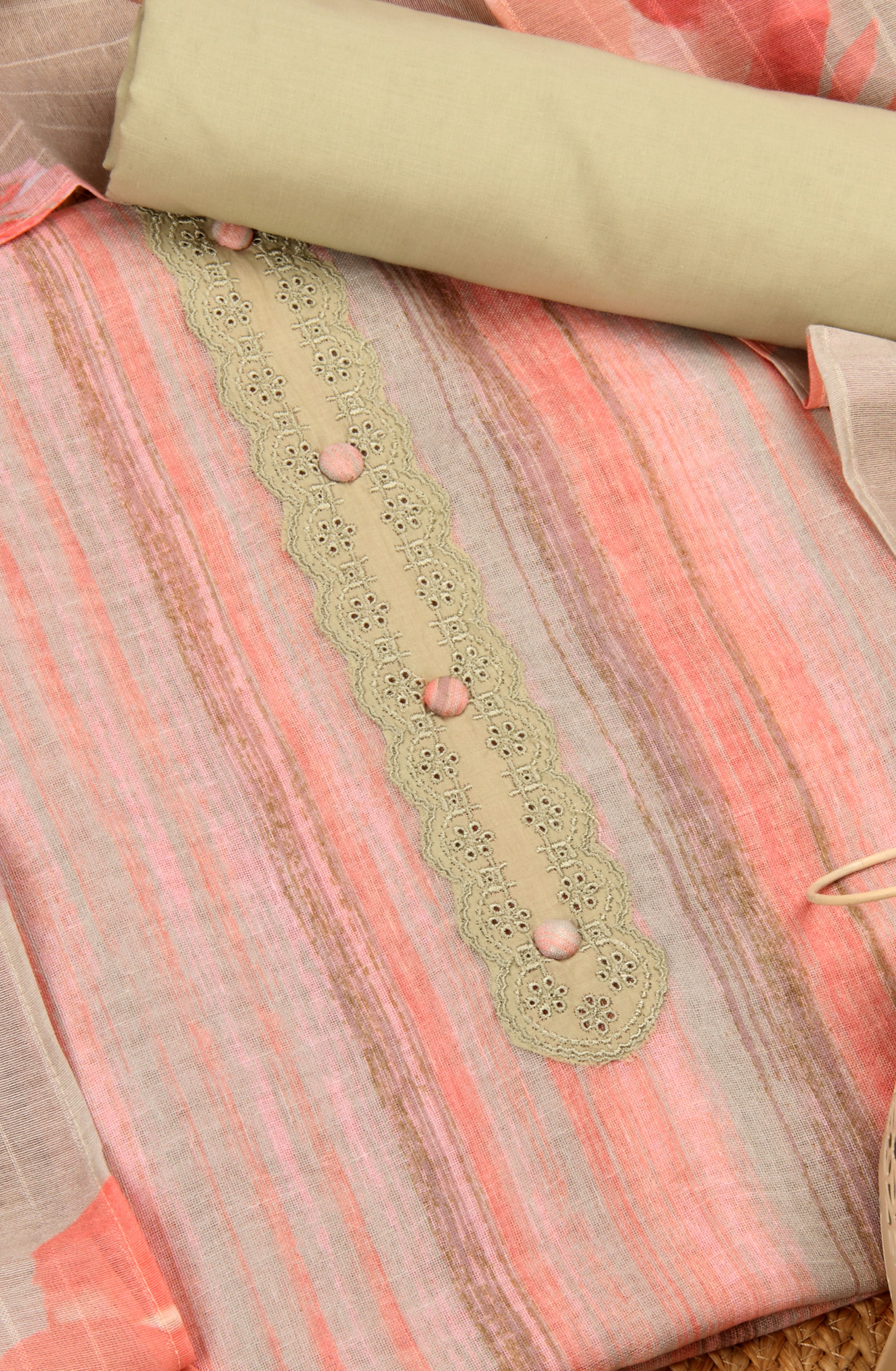 Multi-coloured Linen Digital Printed Salwar Kameez with Dupatta - KYO1954A