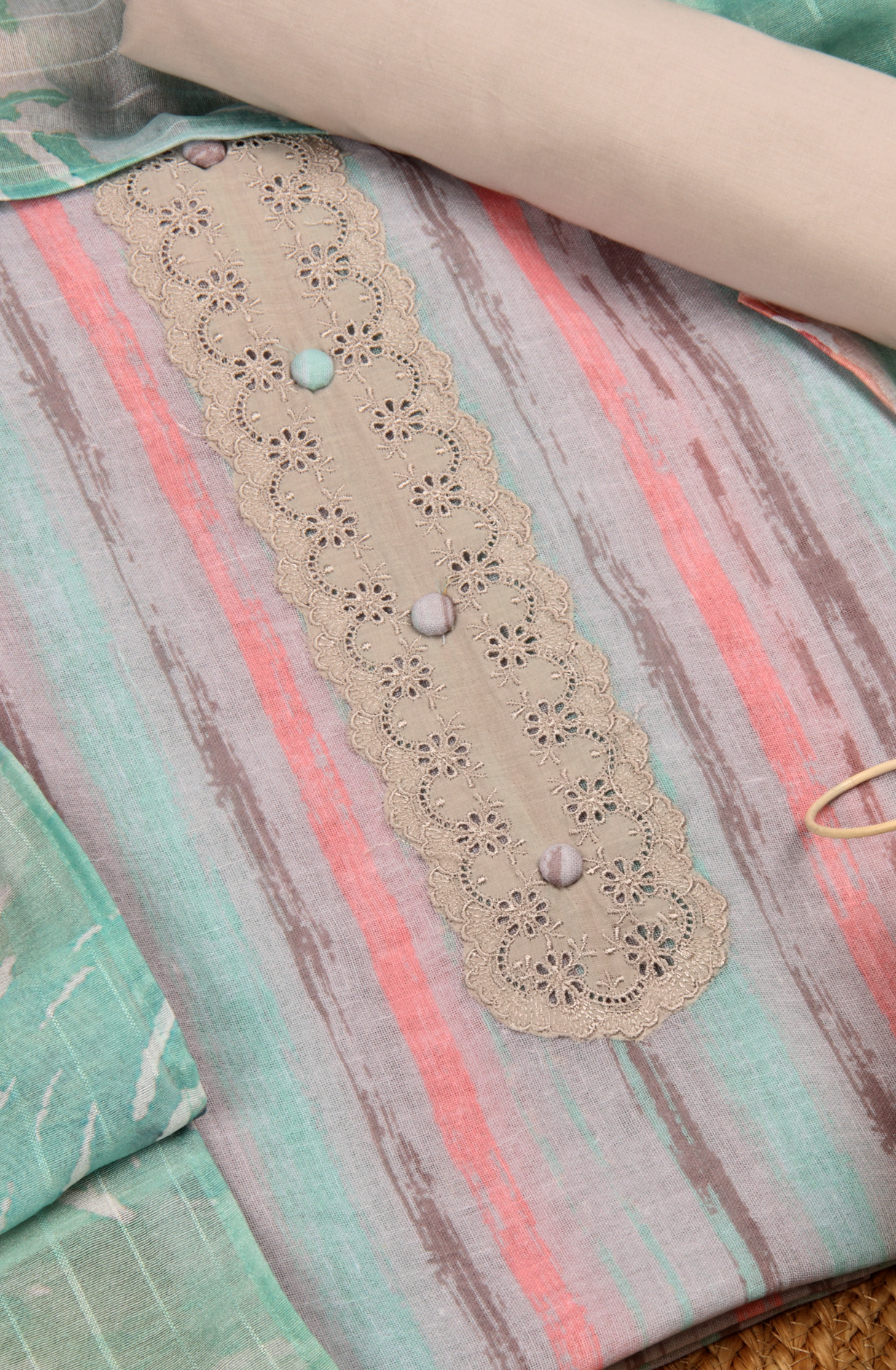 Multi-coloured Linen Digital Printed Salwar Kameez with Dupatta - KYO1954B