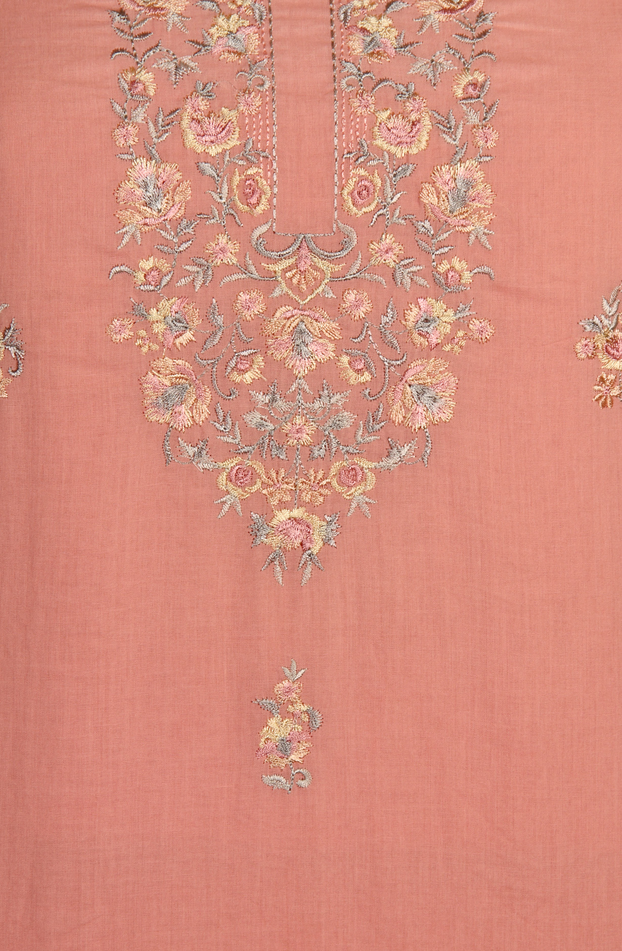 Pink Cotton Embroidered Salwar Kameez with Chiffon Dupatta - LIP989A