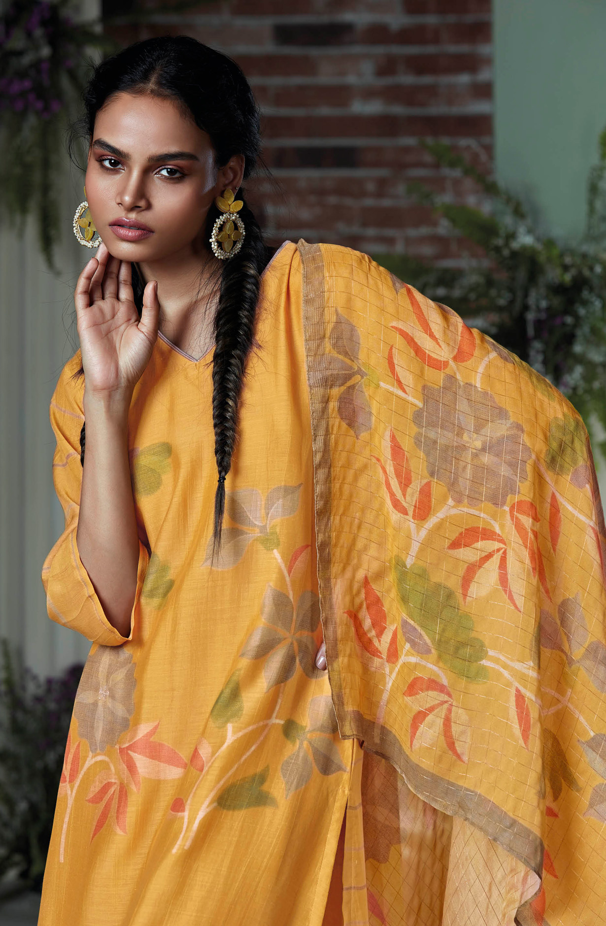 Mustard Modal Cotton Salwar Kameez Suit-set- LIPC1088