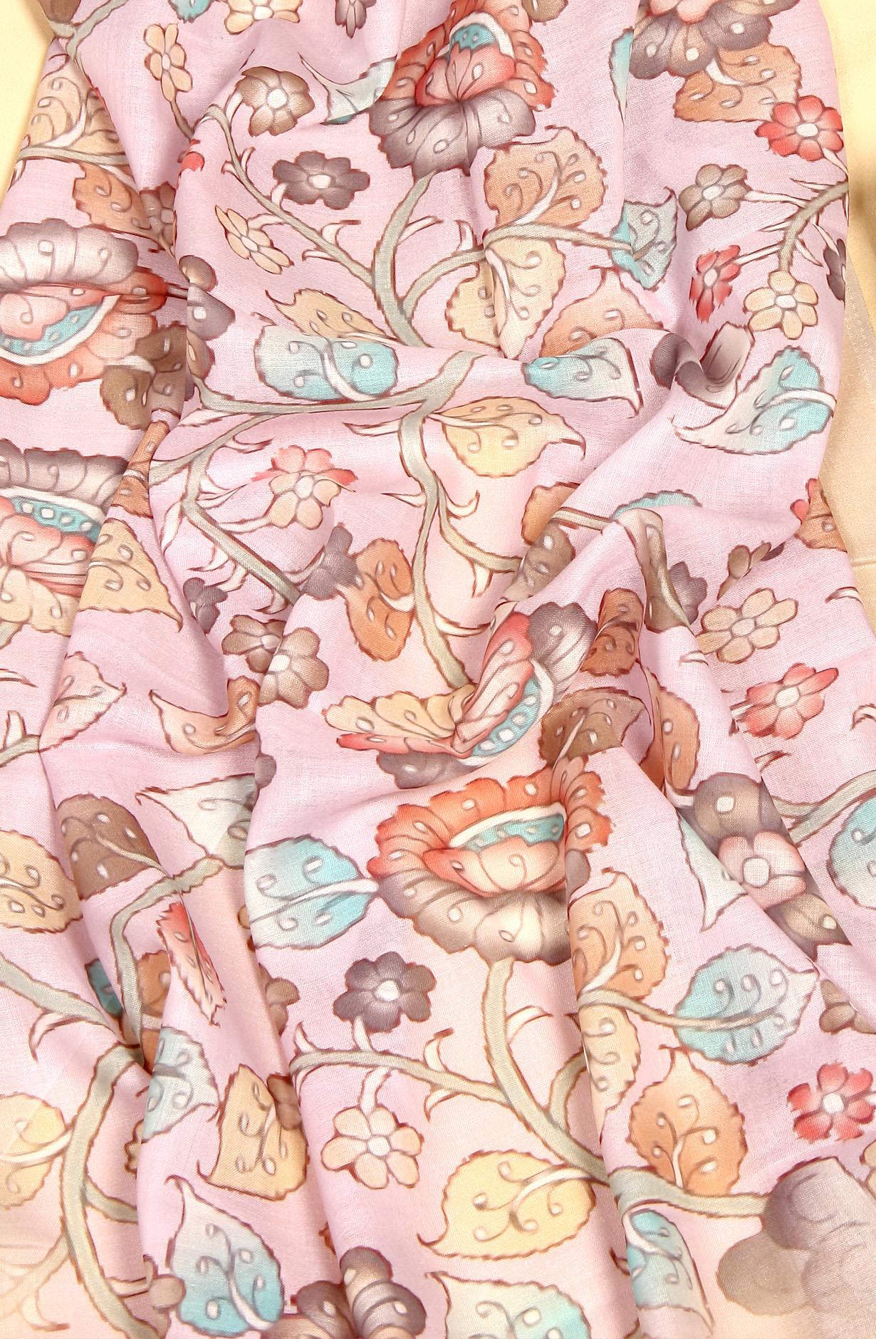 Beige Cotton Digital Print Salwar Suit - MAN1112