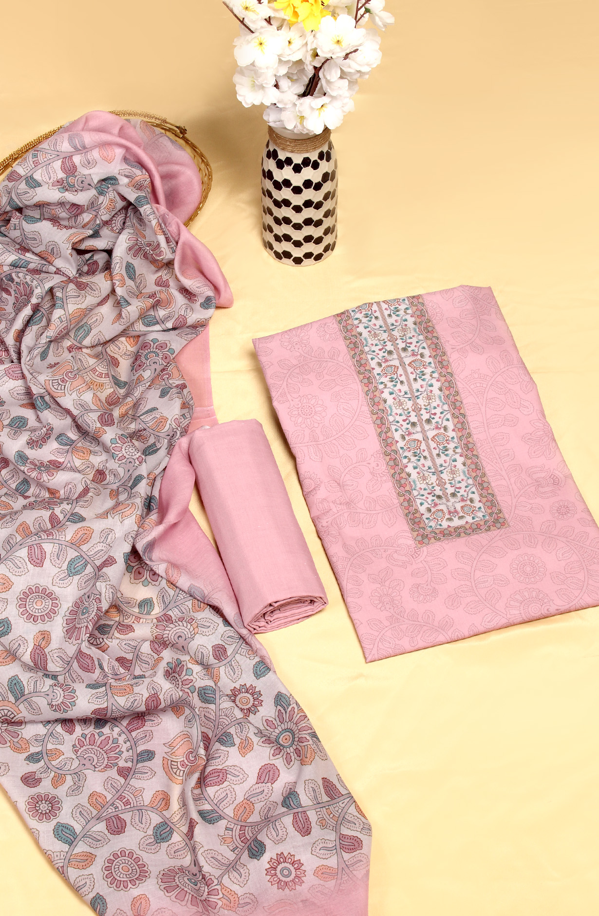 Mauve Cotton Digital Print Salwar Suit - MAN1113