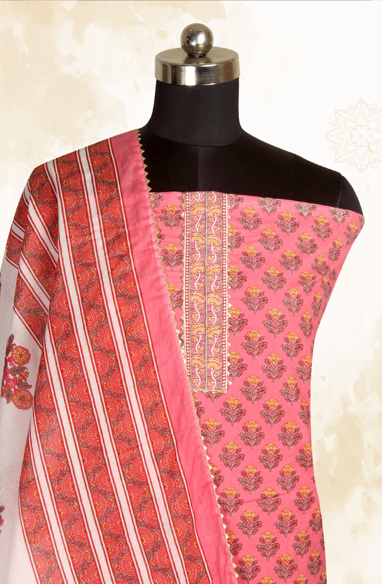 Multicolor Cotton Printed Salwar Kameez - MANCHALI-19A