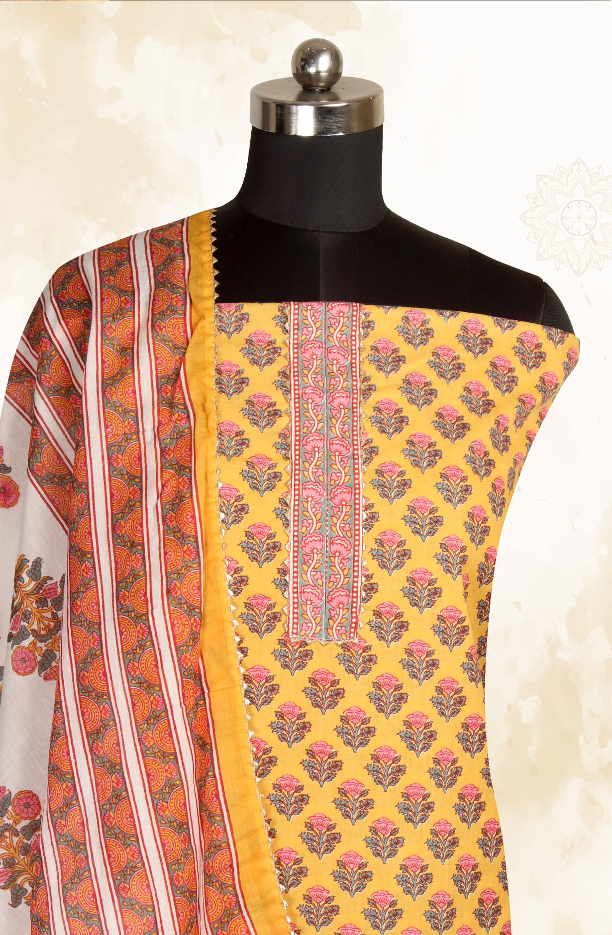 Multicolor Cotton Printed Salwar Kameez - MANCHALI-19C