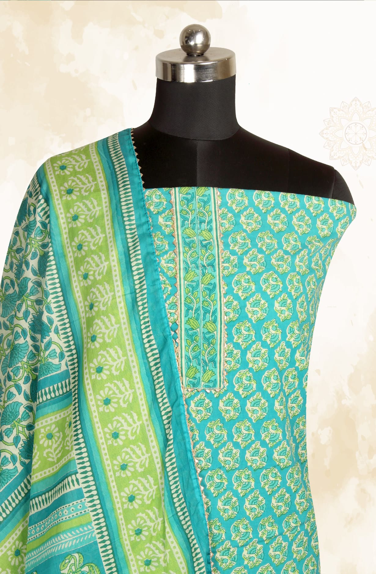 Multicolor Cotton Printed Salwar Kameez - MANCHALI-28A