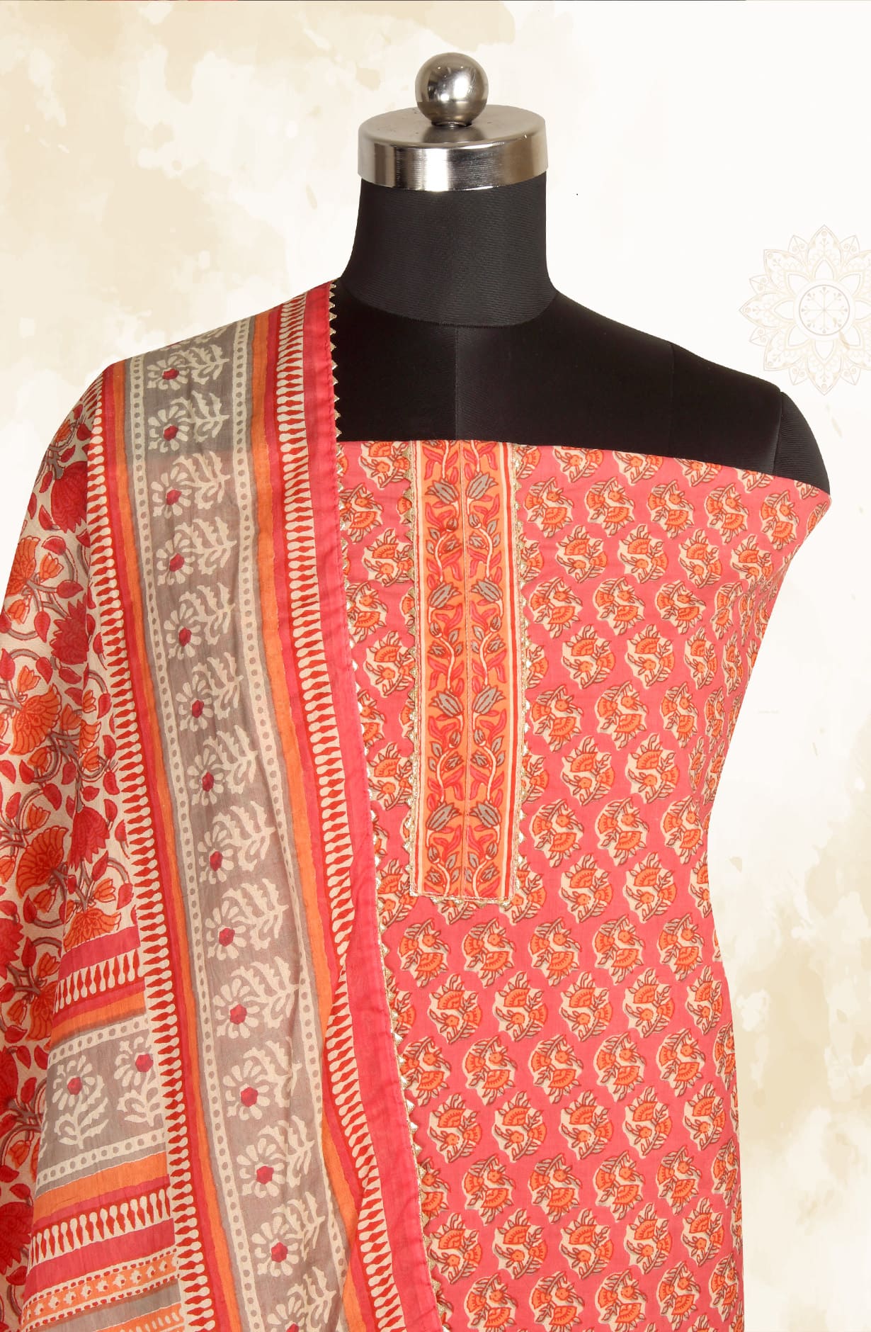 Multicolor Cotton Printed Salwar Kameez - MANCHALI-28B