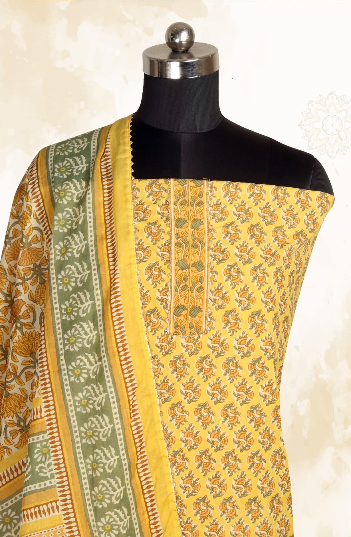 Multicolor Cotton Printed Salwar Kameez - MANCHALI-28D