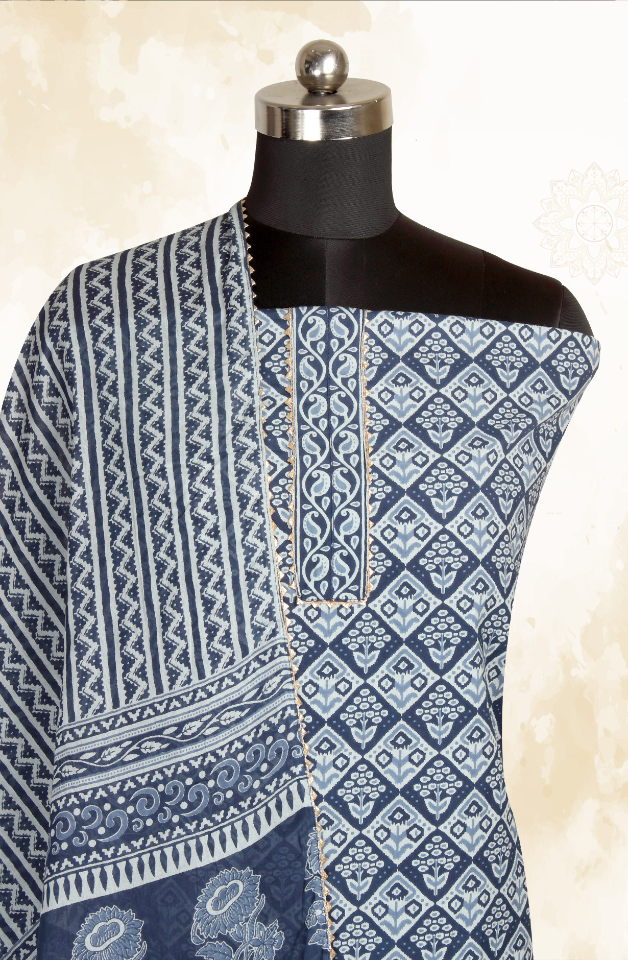 Multicolor Cotton Printed Salwar Kameez - MANCHALI-35A