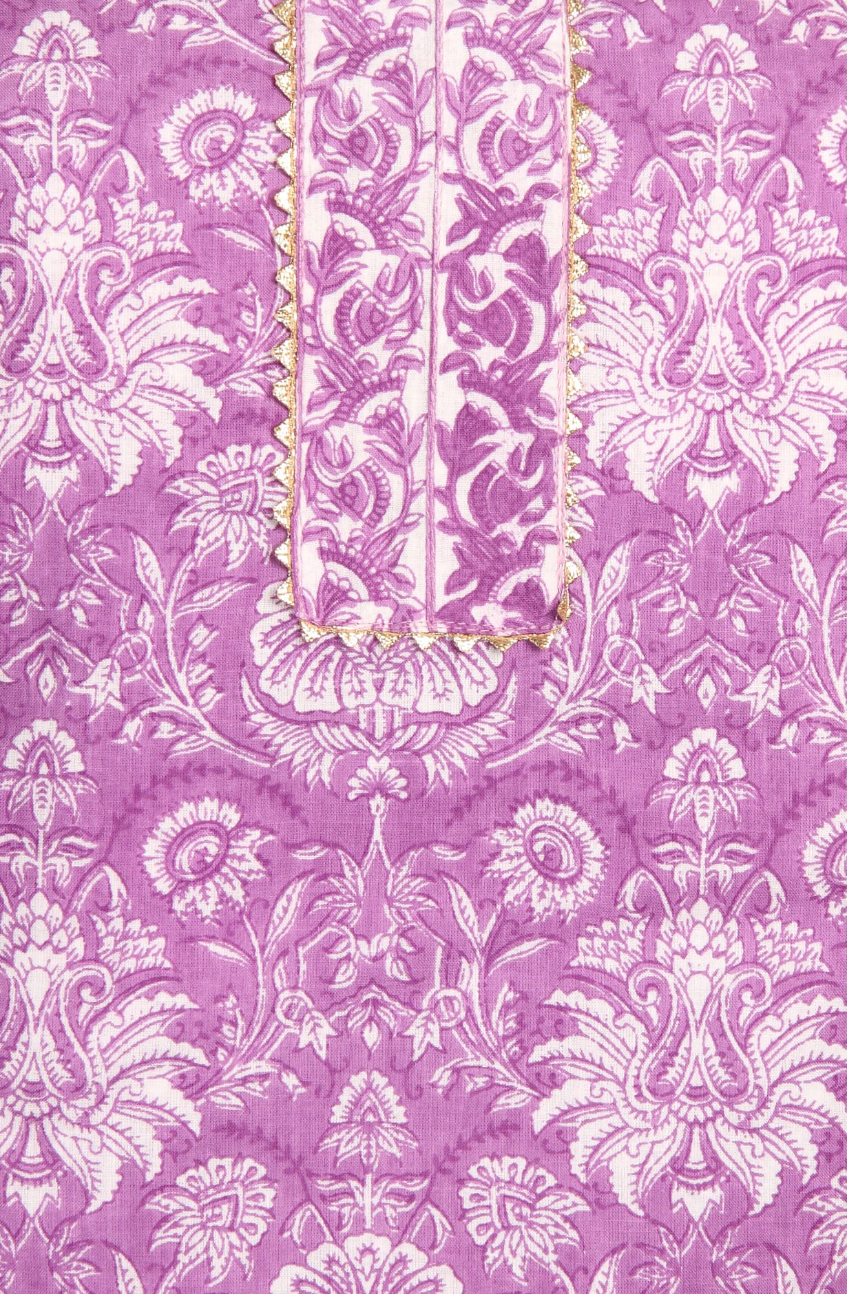 Purple Cotton Printed Salwar Kameez - MANCHALI-44A