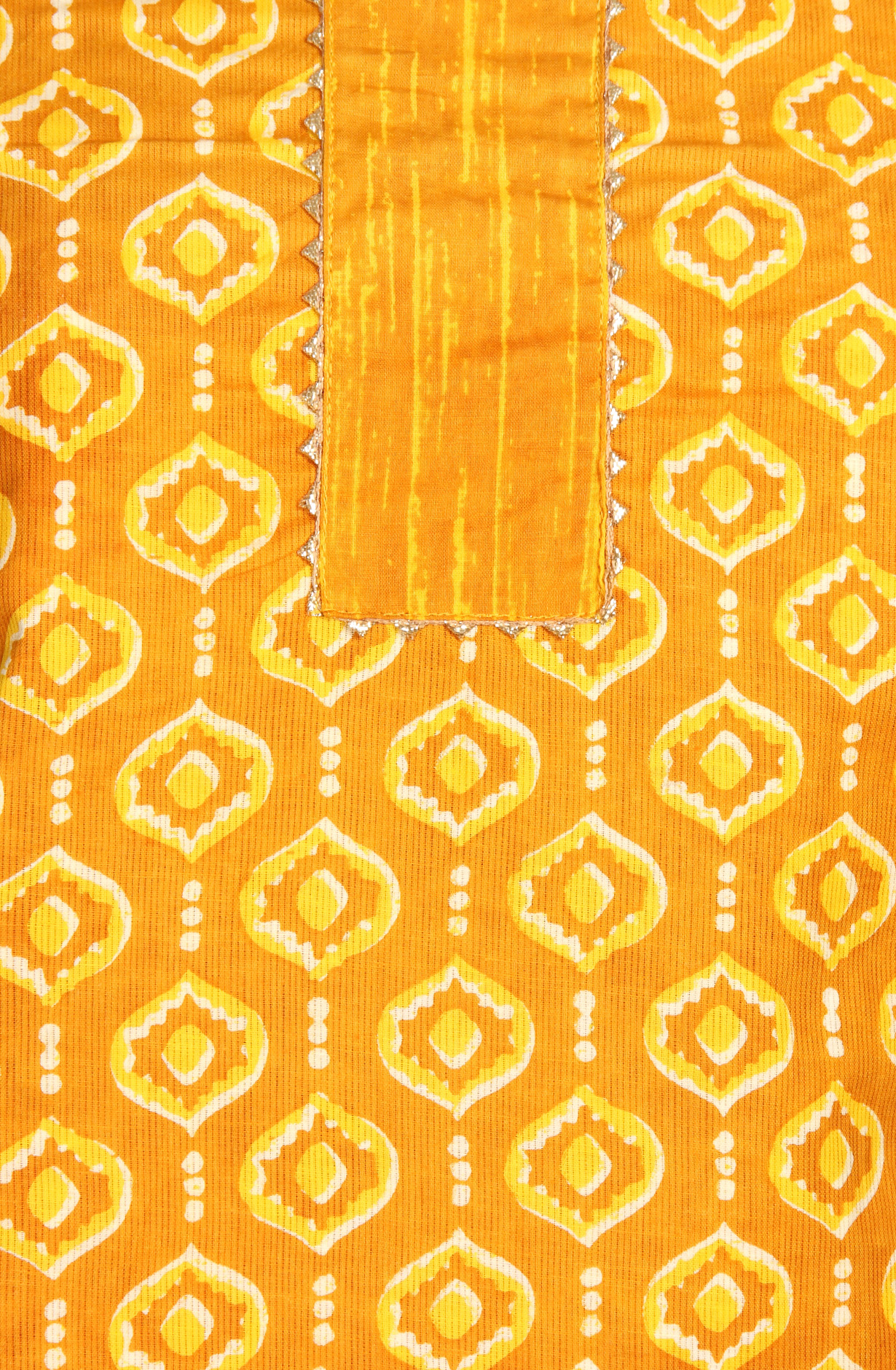 Mustard Cotton Printed Salwar Kameez - MANCHALI-50A