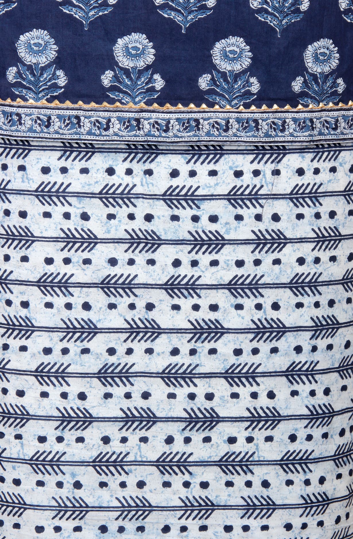 Blue Cotton Printed Salwar Kameez - MANCHALI-59B