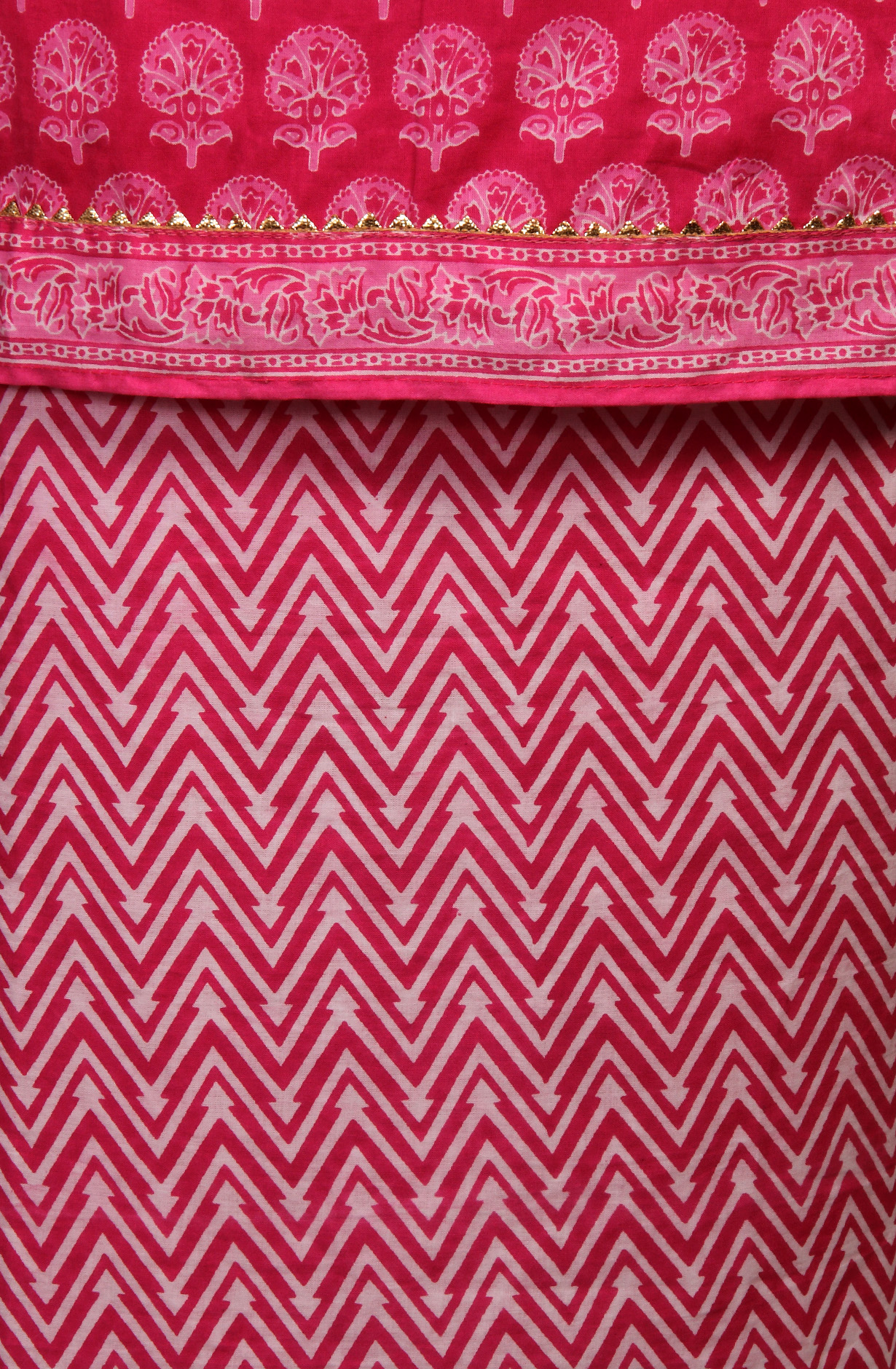 Pink Cotton Printed Unstitched Salwar Dress Material - MANCHALI-63A