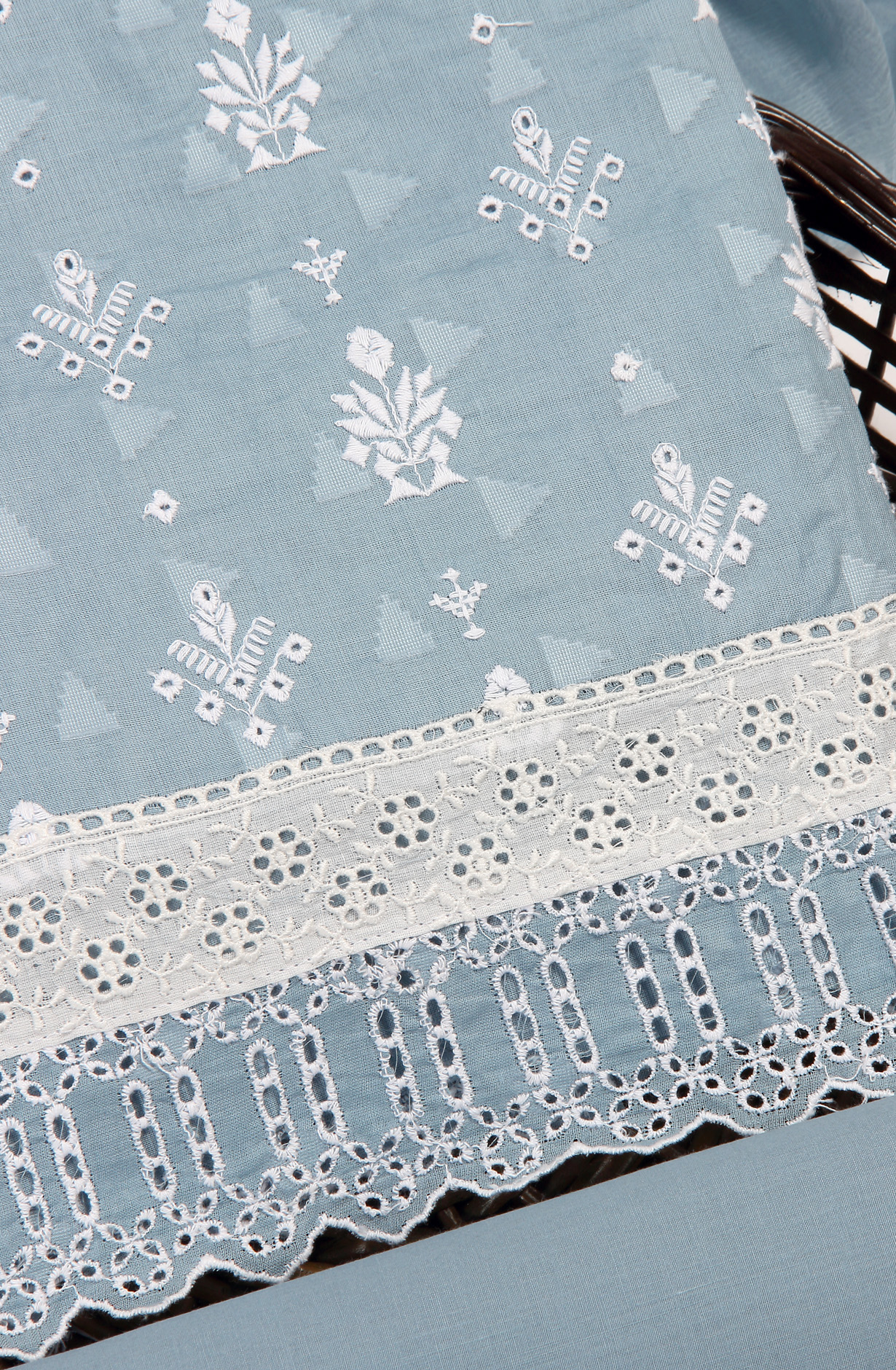 Pastel Grey Embroidered Exclusive Salwar Kameez with Chiffon Dupatta - MANNS13793B