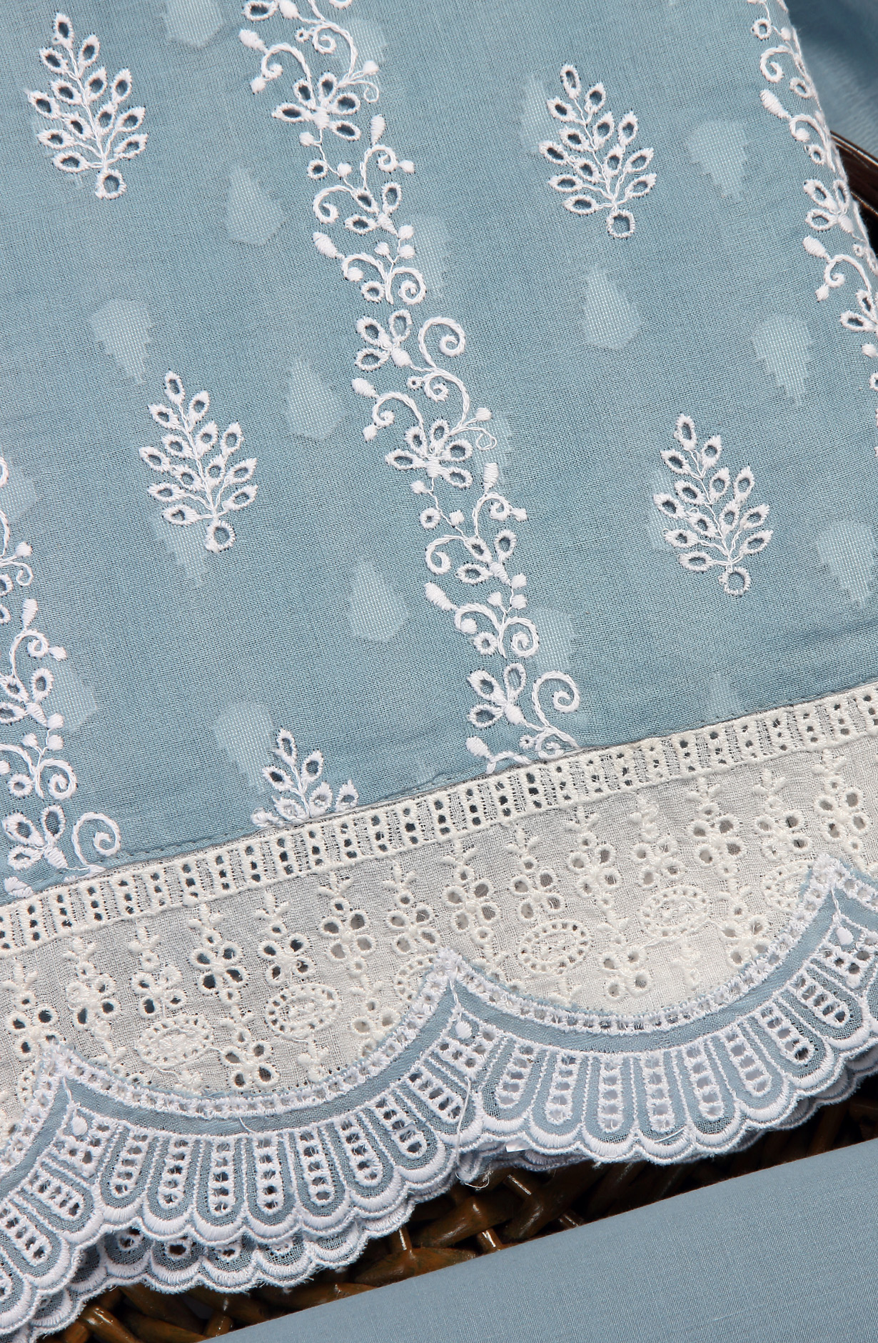 Pastel Grey Embroidered Exclusive Salwar Kameez with Chiffon Dupatta - MANNS13799B