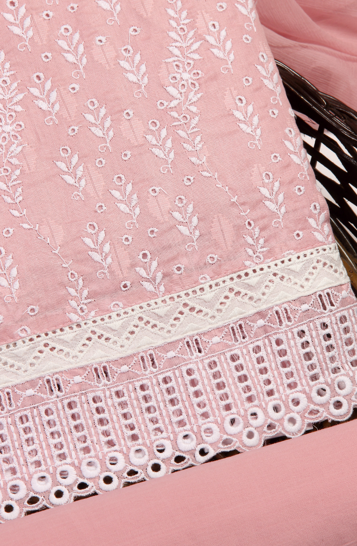 Pink Embroidered Exclusive Salwar Kameez with Chiffon Dupatta - MANNS13805B