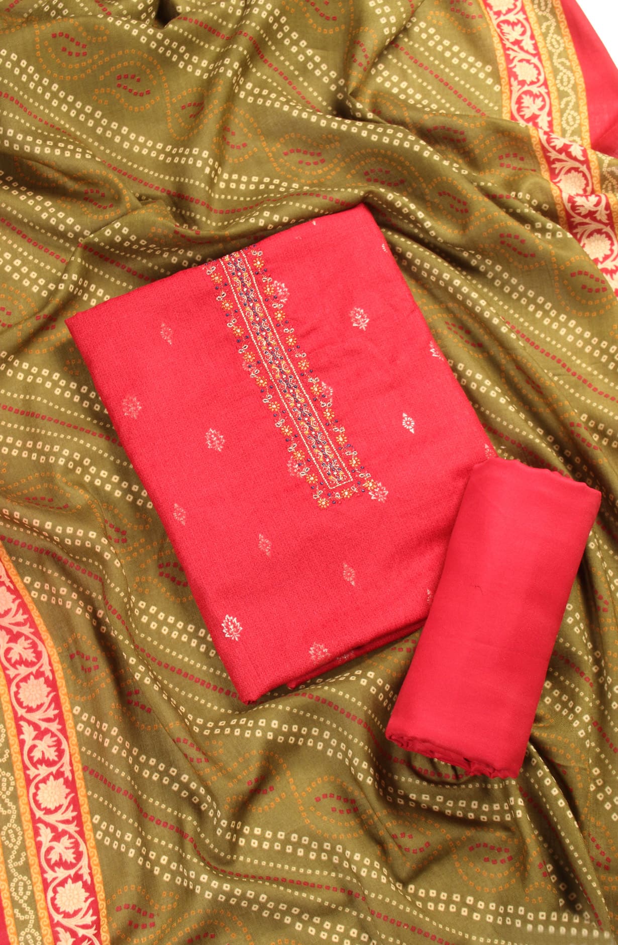 Maroon Pashmina Winterwear Unstitched Salwar Kameez - SMA2008